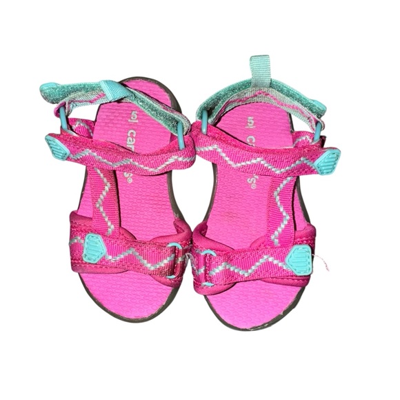Carter's Other - 🎀3/$23🎀 Carter's Vibrant Pink and Aqua Kids Sandals